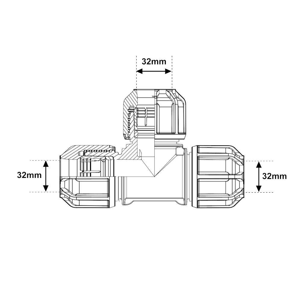 Tes a compressione 32mm PN16 Tes a compressione 32mm PN16 - immagine 2