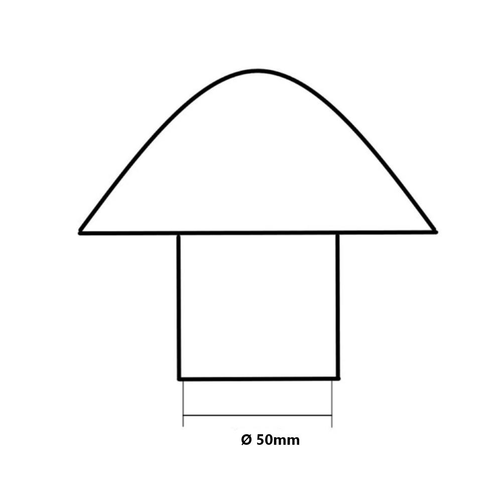 Testa F Esalatore Ø 50mm Ardesia Testa F Esalatore Ø 50mm Ardesia - immagine 2