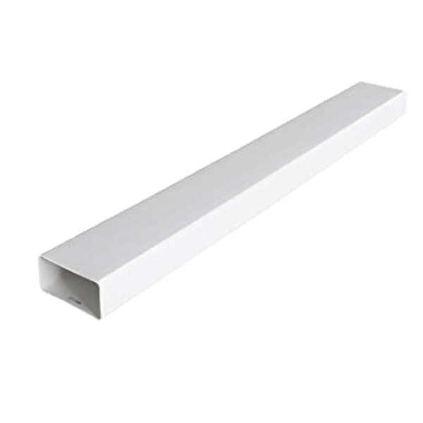 Tubo di areazione rettangolare 150x70 bianco da 1.5mt