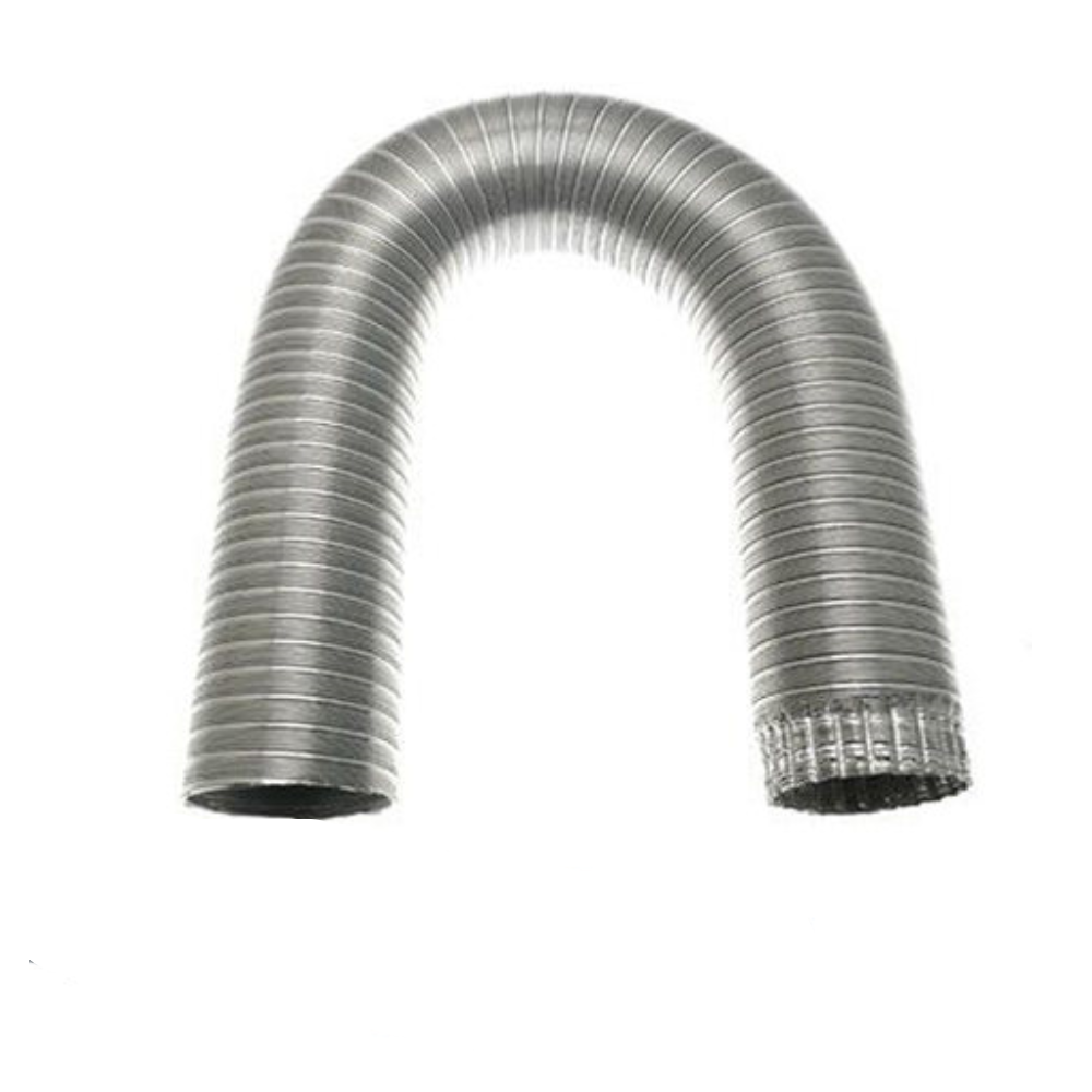 Tubo Fumi Flessibile Estensibile Alluminio BIANCO 120 Mm Da 0,5 A 3 Mt - Foto 13