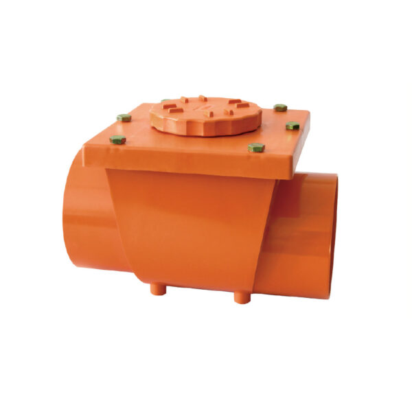 Valvola antireflusso in PVC arancio Ø 110mm