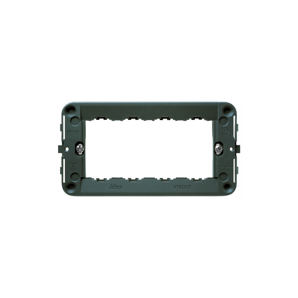 Support Cadre VIMAR 16714 Pour 4 Modules - Couleur Gris, Modèle Idea - Occasion Fonctionnel