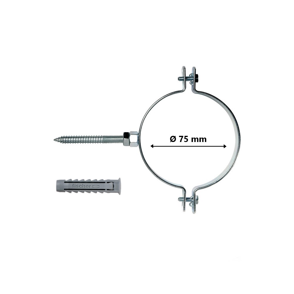 Collare CPE-SL V per tubi plastica Ø 75 Fischer Collare CPE-SL V per tubi plastica Ø 75 Fischer - immagine 2