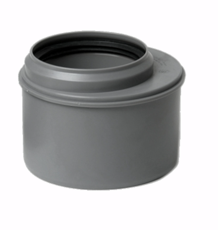 Aumento corto polipropilene grigio ad innesto MF Ø110-50mm