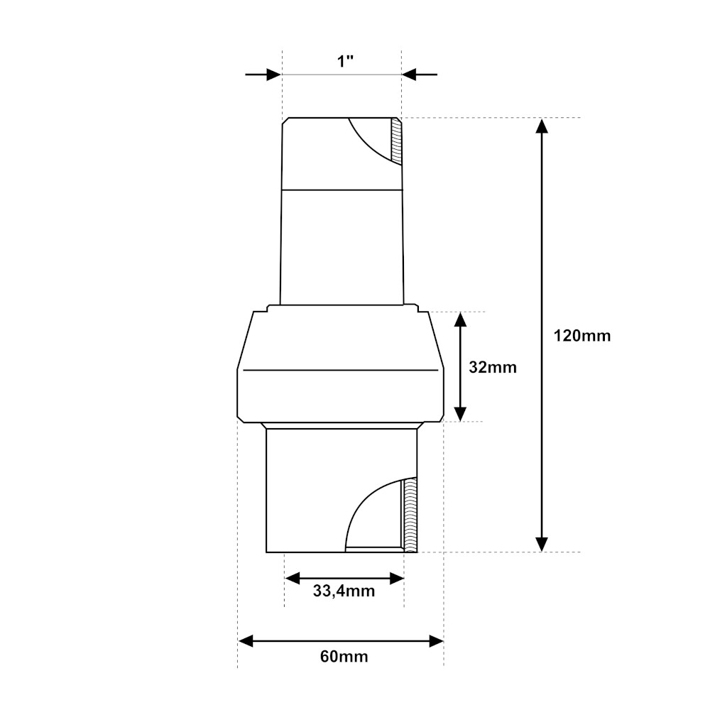 Giunto isolante dielettrico MF Ø 1″ Giunto isolante dielettrico MF Ø 1" - immagine 2