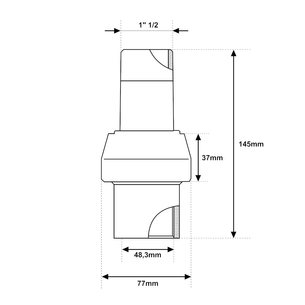 Giunto isolante dielettrico MF Ø 1″1/2 Giunto isolante dielettrico MF Ø 1"1/2 - immagine 2