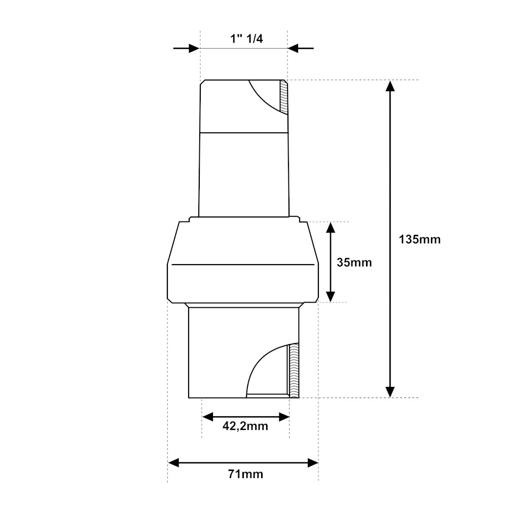 Giunto isolante dielettrico MF Ø 1″1/4 Giunto isolante dielettrico MF Ø 1"1/4 - immagine 2