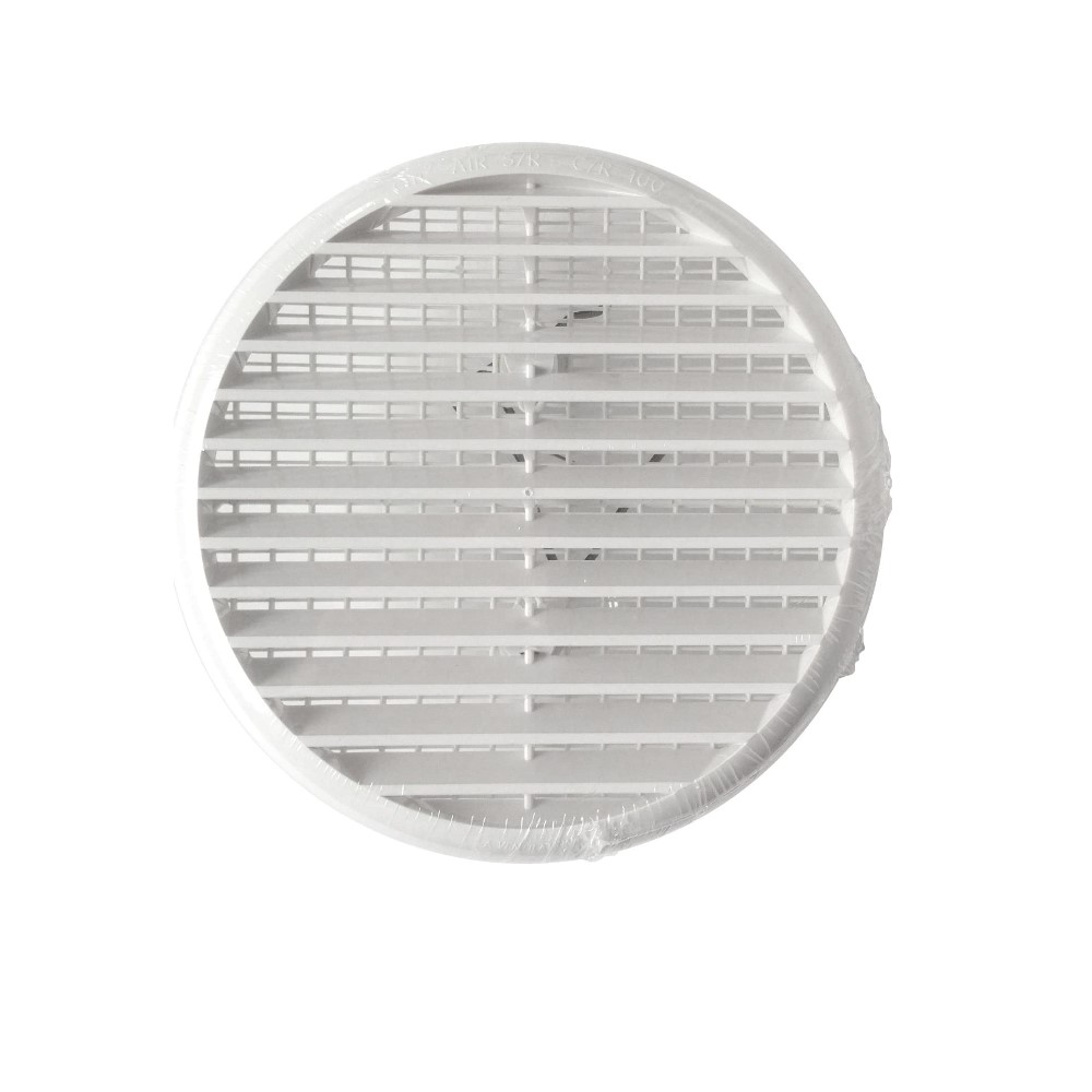 Griglia tonda con molle e rete stampata Ø 125 bianca Griglia tonda con molle e rete stampata Ø 125 bianca