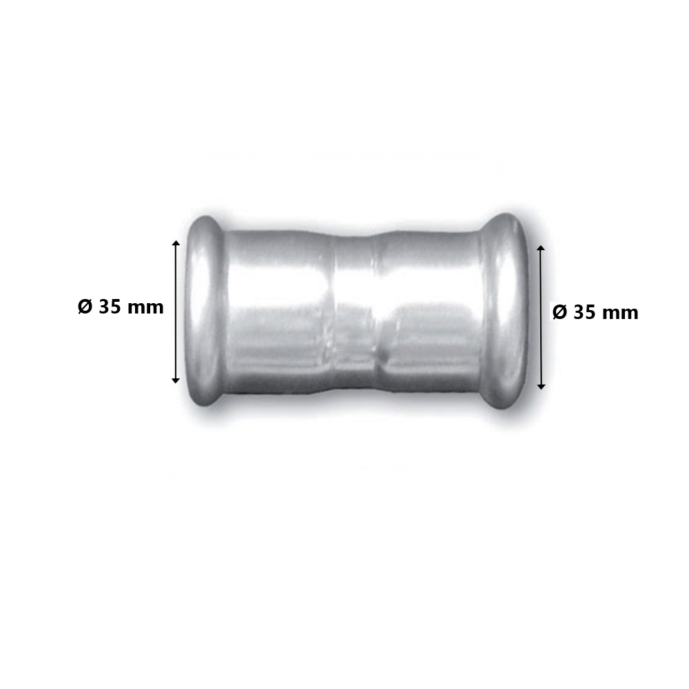 Manicotto con battuta Ø 35 Steel Manicotto con battuta Ø 35 Steel - immagine 2