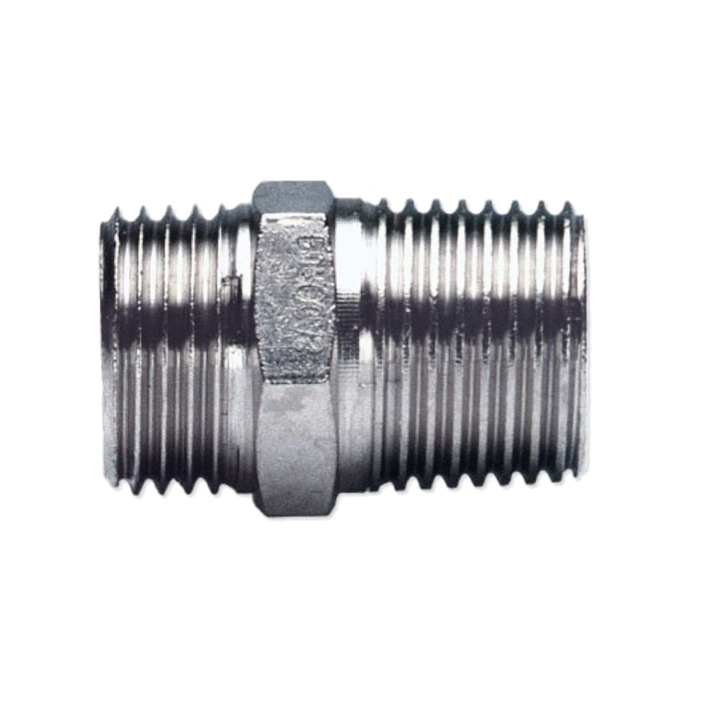 Niples battuta piana x conica in ottone cromato 1/2” Niples battuta piana x conica in ottone cromato 1/2''