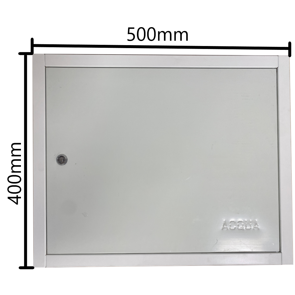Sportello per contatore acqua 500x400mm bianco Sportello per contatore acqua 500x400mm bianco - immagine 2