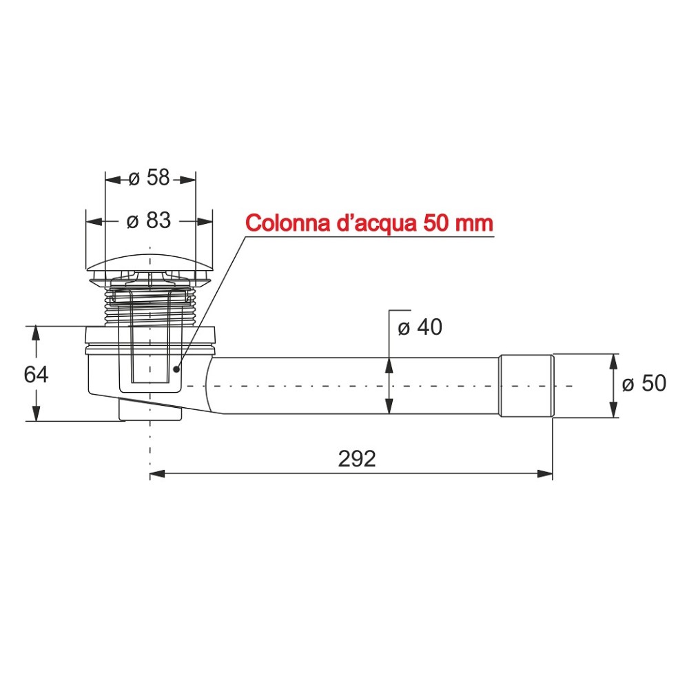 Piletta per piatti doccia Ø 60mm Nautilus Bonomini Piletta per piatti doccia Ø 60mm Nautilus Bonomini - immagine 2