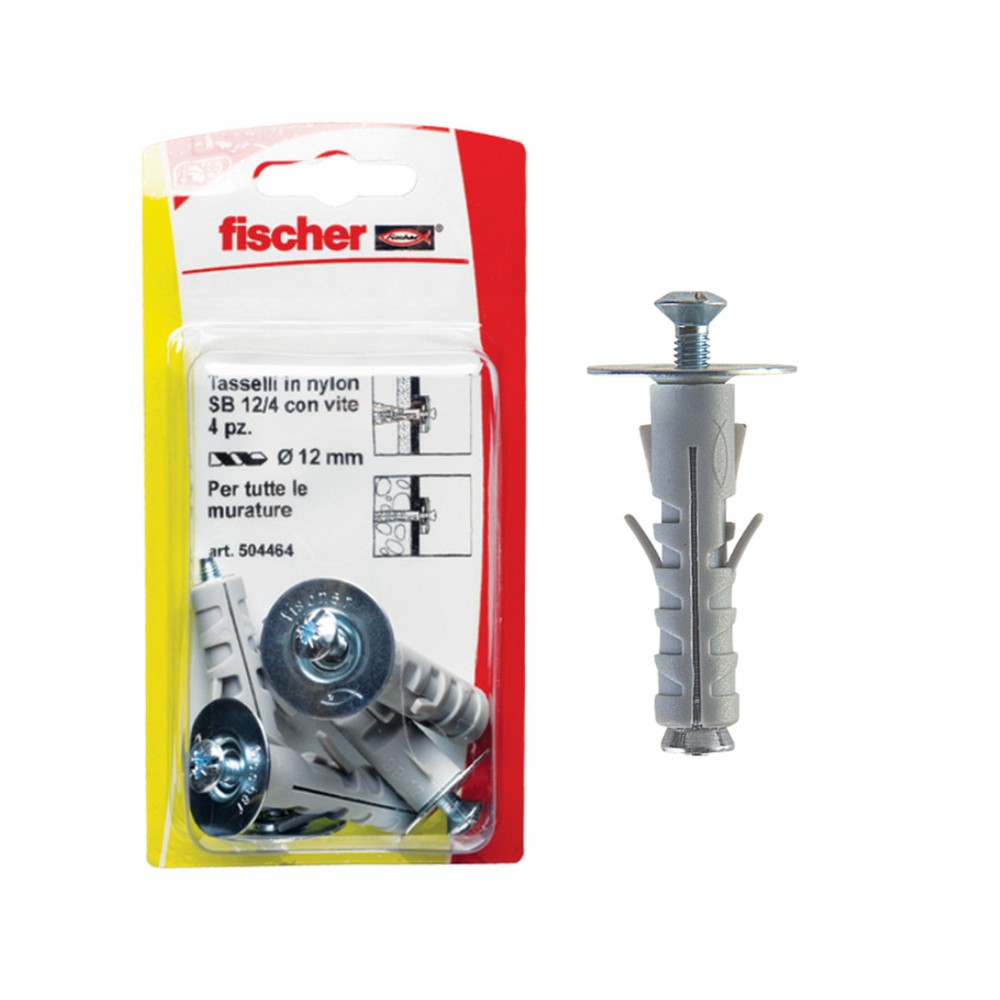 Tasselli ad espansione SB 12/4 K con vite t.s.c. Fischer Tasselli ad espansione SB 12/4 K con vite t.s.c. Fischer