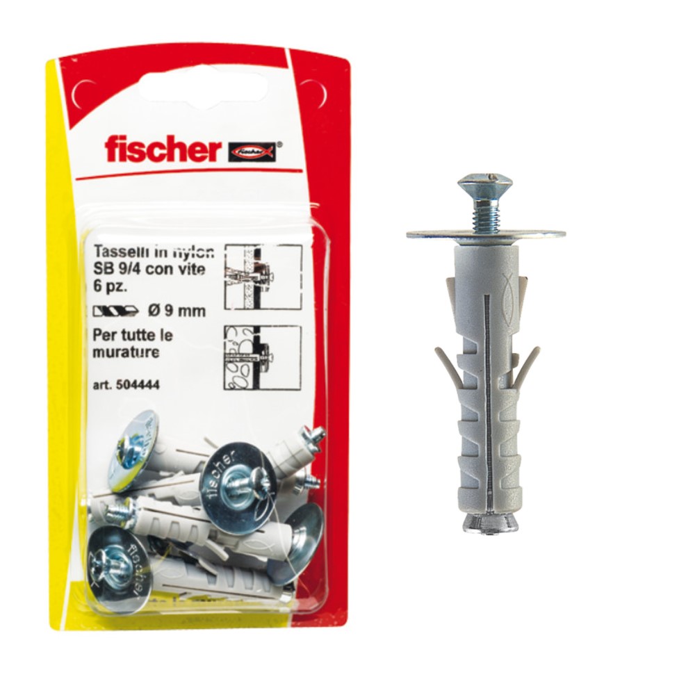 Tasselli ad espansione SB 9/4 K con vite t.s.c. Fischer Tasselli ad espansione SB 9/4 K con vite t.s.c. Fischer
