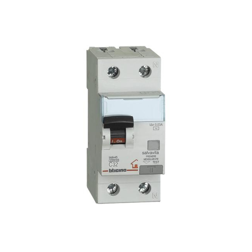 BTicino Salvavita G43A32 30mA + Magnetotermico C25 Quadripolare