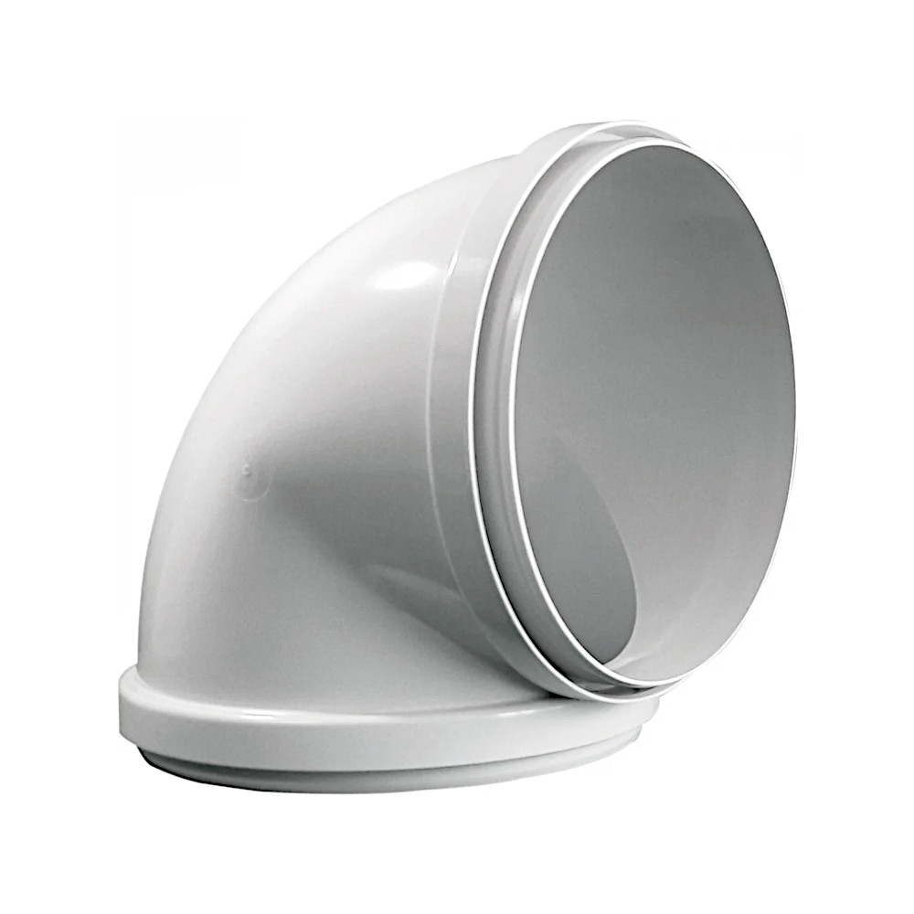 Curva per tubo areazione Ø 150 a 90° Bianco Curva per tubo areazione Ø 150 a 90° Bianco