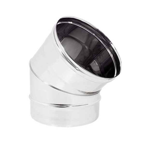 Curva 45° Monoparete Acciaio Inox Ø100mm Multiclima