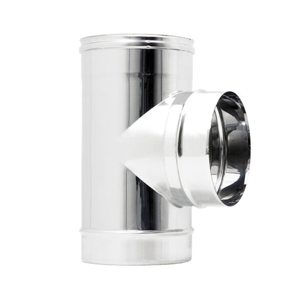 Tes 90° Monoparete Acciaio Inox Ø80mm Multiclima