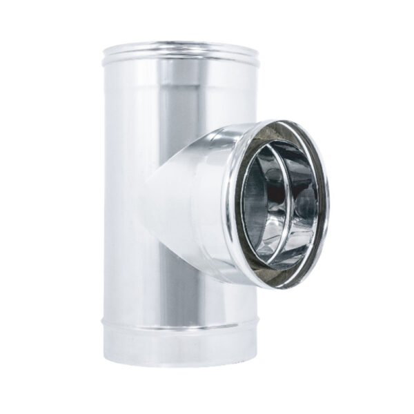 Tes 90° INOX doppia parete Ø 80mm