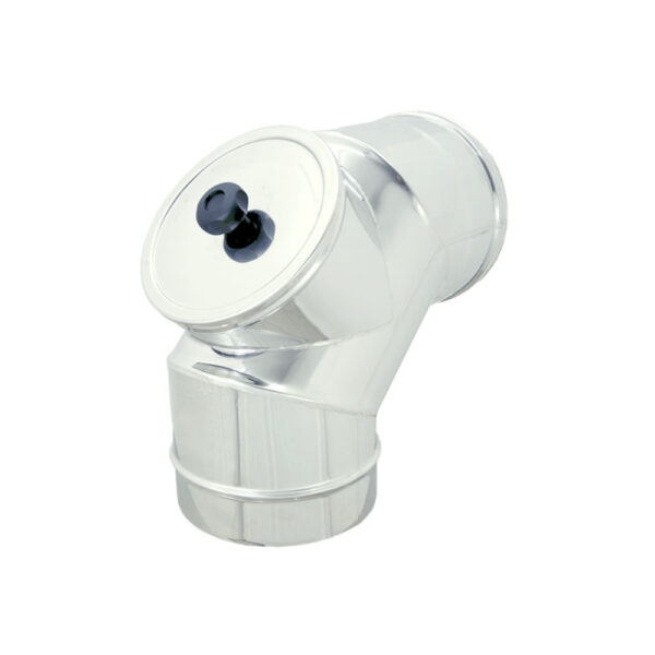 Curva 90° Monoparete Con Ispezione Acciaio Inox Ø100mm