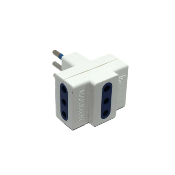 Adattatore Triplo Bip 10A Bianco Greenlight