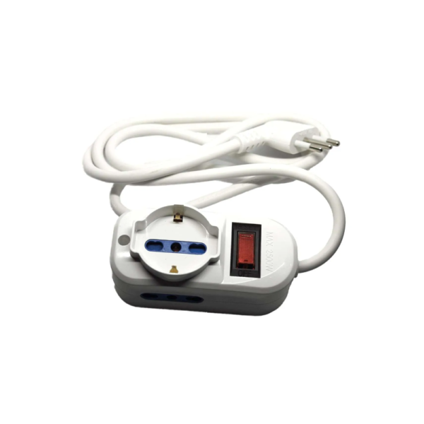 Multipresa 3 Uscite Spina 10A Bianco Greenlight