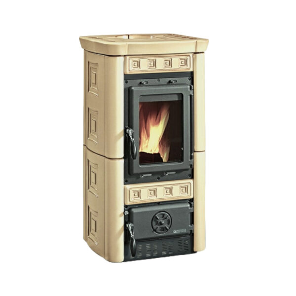 Stufa a legna Nordica Gaia pergamena 6,0kw
