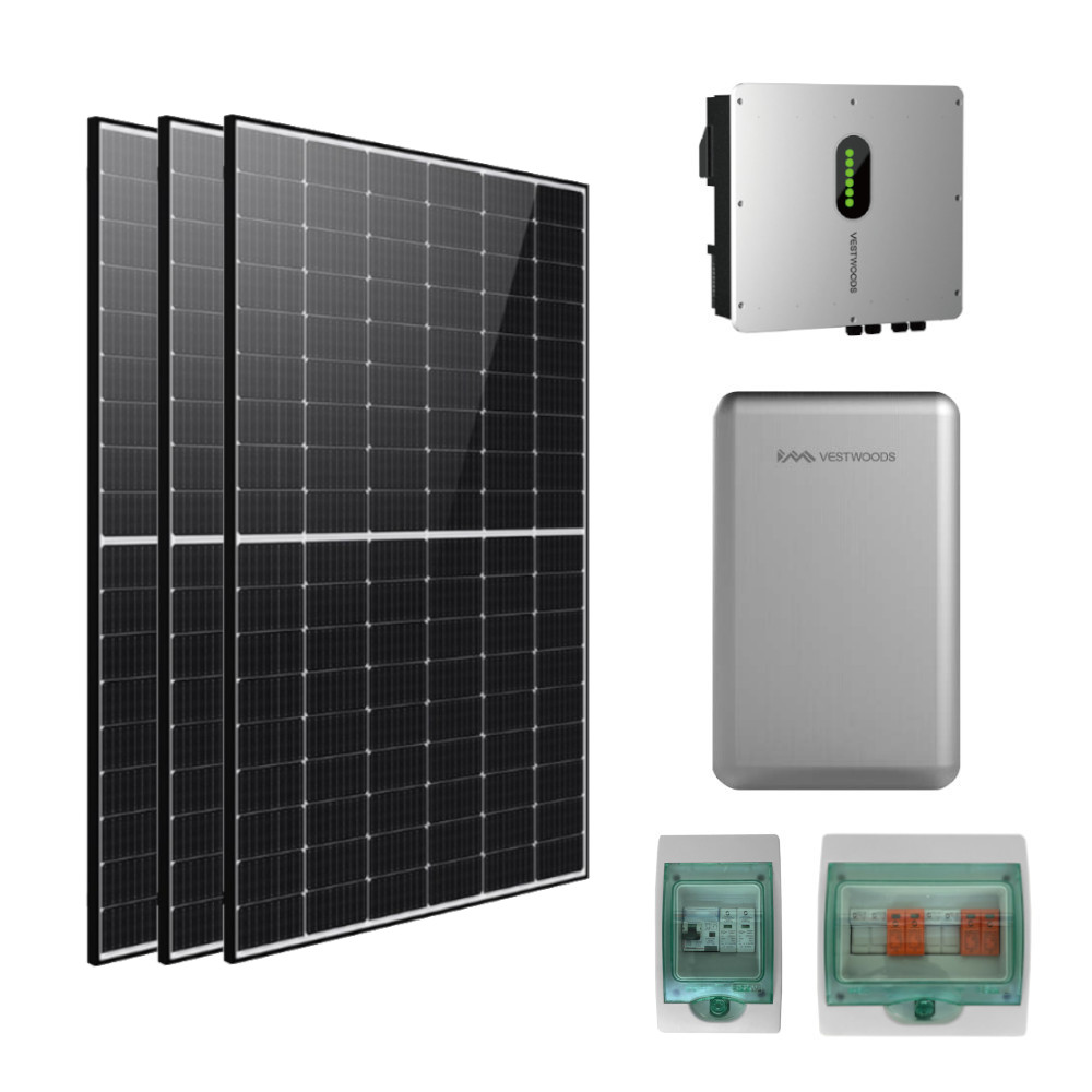 Kit Fotovoltaico 7kWp monofase con 5kWh di accumulo Kit Fotovoltaico 7kWp monofase con 5kWh di accumulo