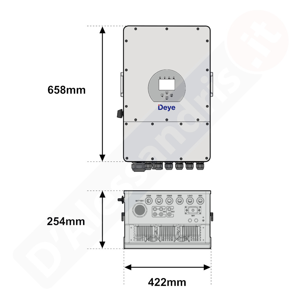 Kit Fotovoltaico 10kWp monofase con 15kWh di accumulo Kit Fotovoltaico 10kWp monofase con 15kWh di accumulo - immagine 3