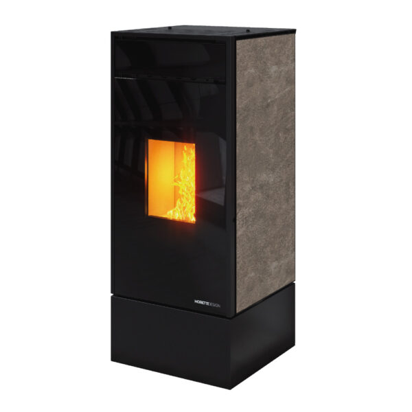 Stufa a Pellet Moretti Design Kubic Relax 14kW Nero