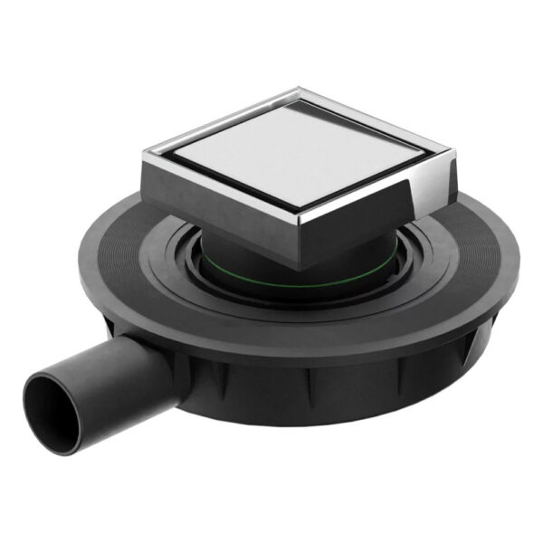 Piletta sifonata 10x10cm piatto doccia a pavimento Bonomini