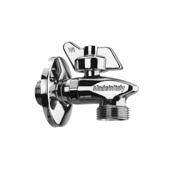 Rubinetto a sfera lavatrice 12-34 con maniglia ottone Albertoni