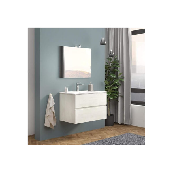 Mobile sospeso con specchiera e lavabo 80cm Savinidue