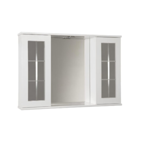 Specchiera Bagno Due Ante Bianco Savini