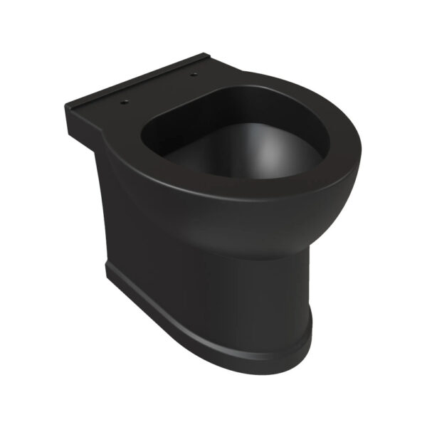 Vaso A Pavimento Filo Parete Nero Opaco