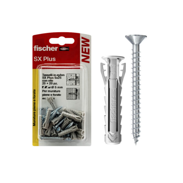 Tasselli Con Viti Truciolari SX Plus 5x25 S Fischer