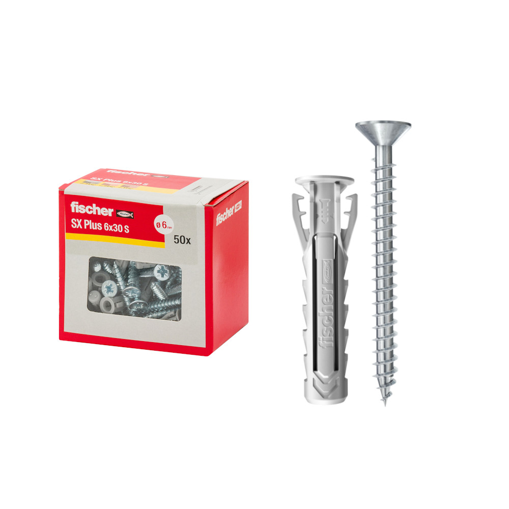 Tasselli Con Viti Truciolari SX Plus 6 S Fischer Tasselli Con Viti Truciolari SX Plus 6 S Fischer