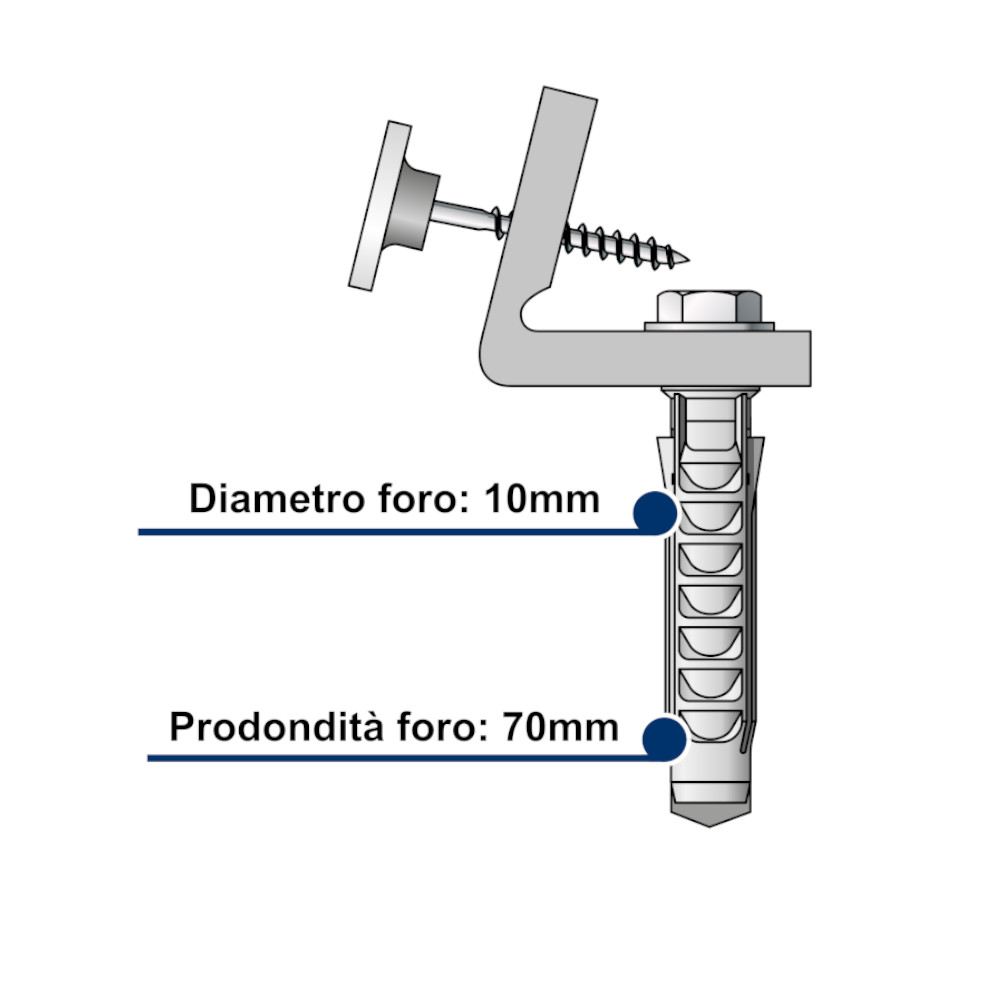 Fissaggio Nascosto WB5N Fischer Wc Bidet A Pavimento Fissaggio Nascosto WB5N Fischer Wc Bidet A Pavimento - immagine 2