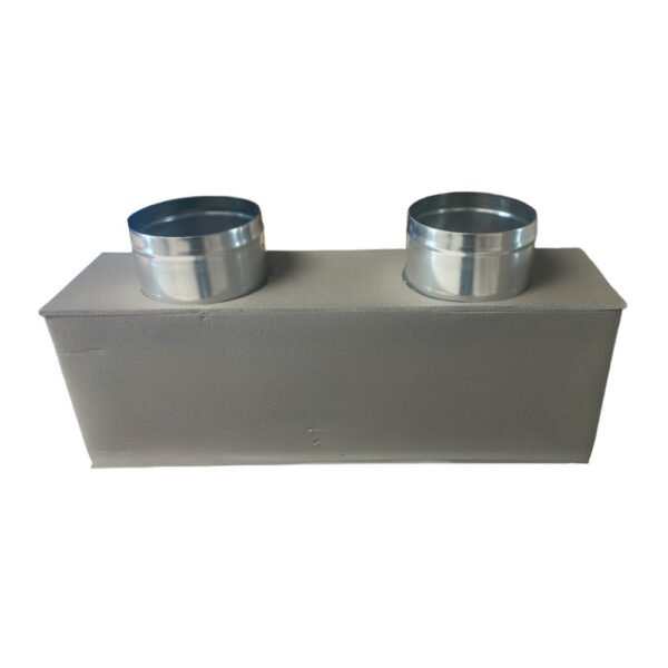 Plenum isolato PBZI1 per mandata aria 600×150 tubi Ø148mm