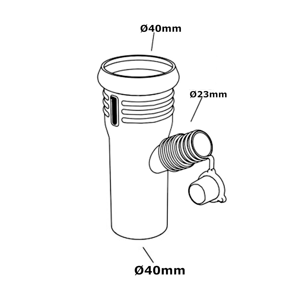 Attacco lavatrice Ø40mm Bonomini Attacco lavatrice Ø40mm Bonomini - immagine 2