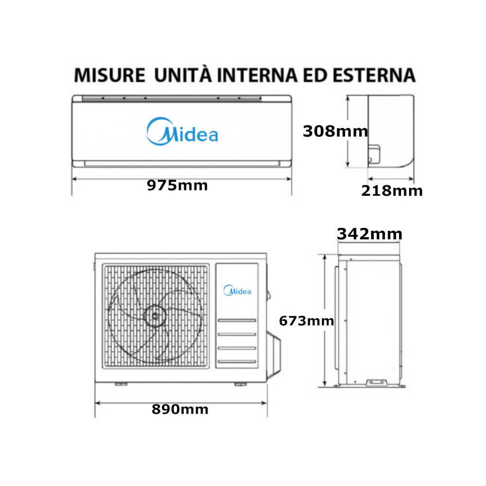 Condizionatore Midea SOLSTICE 18000 BTU A+++/A++ Condizionatore Midea SOLSTICE 18000