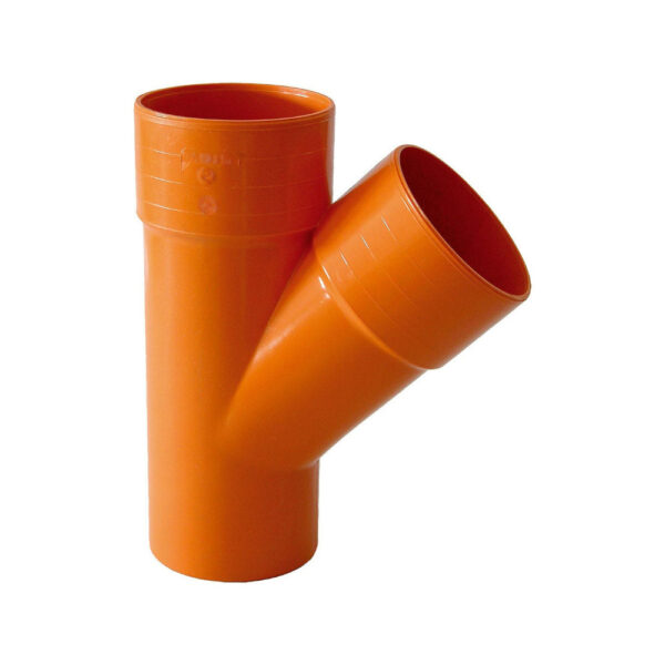 braga 45° Ø200mm PVC arancio