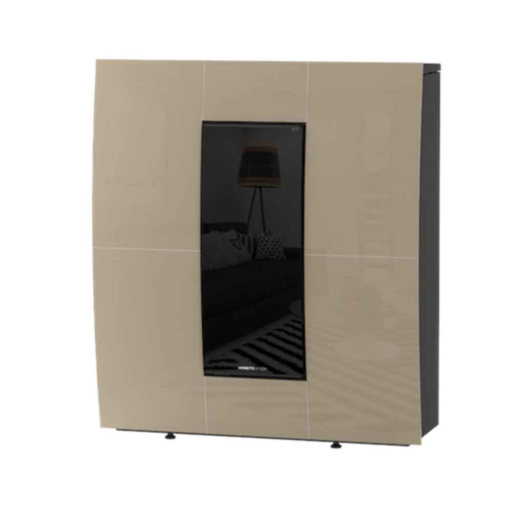 Stufa IDRO a Pellet COMPACT GLASS 24kW Champagne Moretti Design Stufa IDRO a Pellet COMPACT GLASS 24kW Champagne Moretti Design