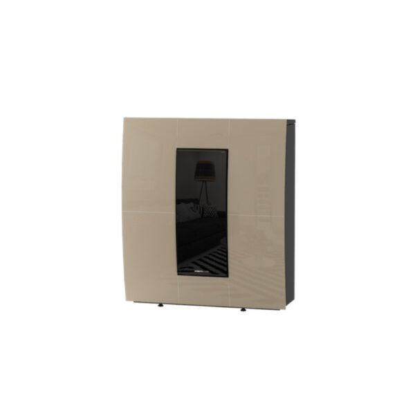 Stufa a Pellet Idro COMPACT GLASS 24kW Champagne Moretti Design