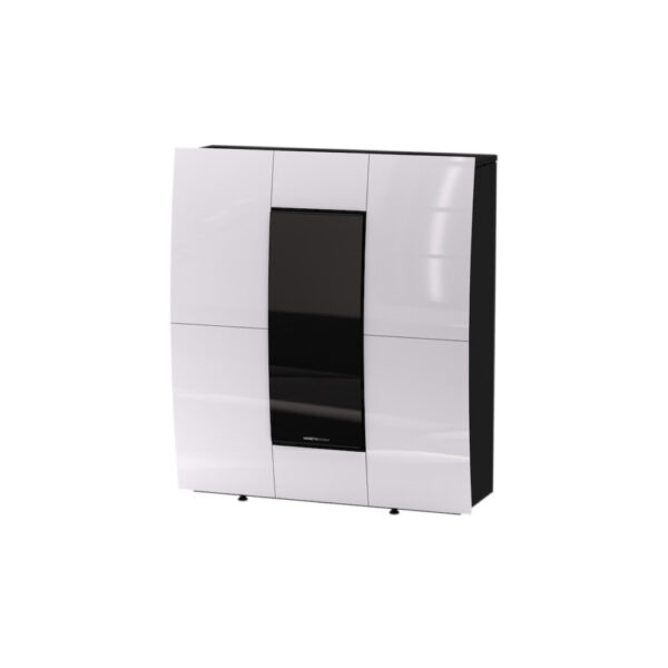 Stufa a Pellet Moretti Design COMPACT GLASS 12kW Bianca