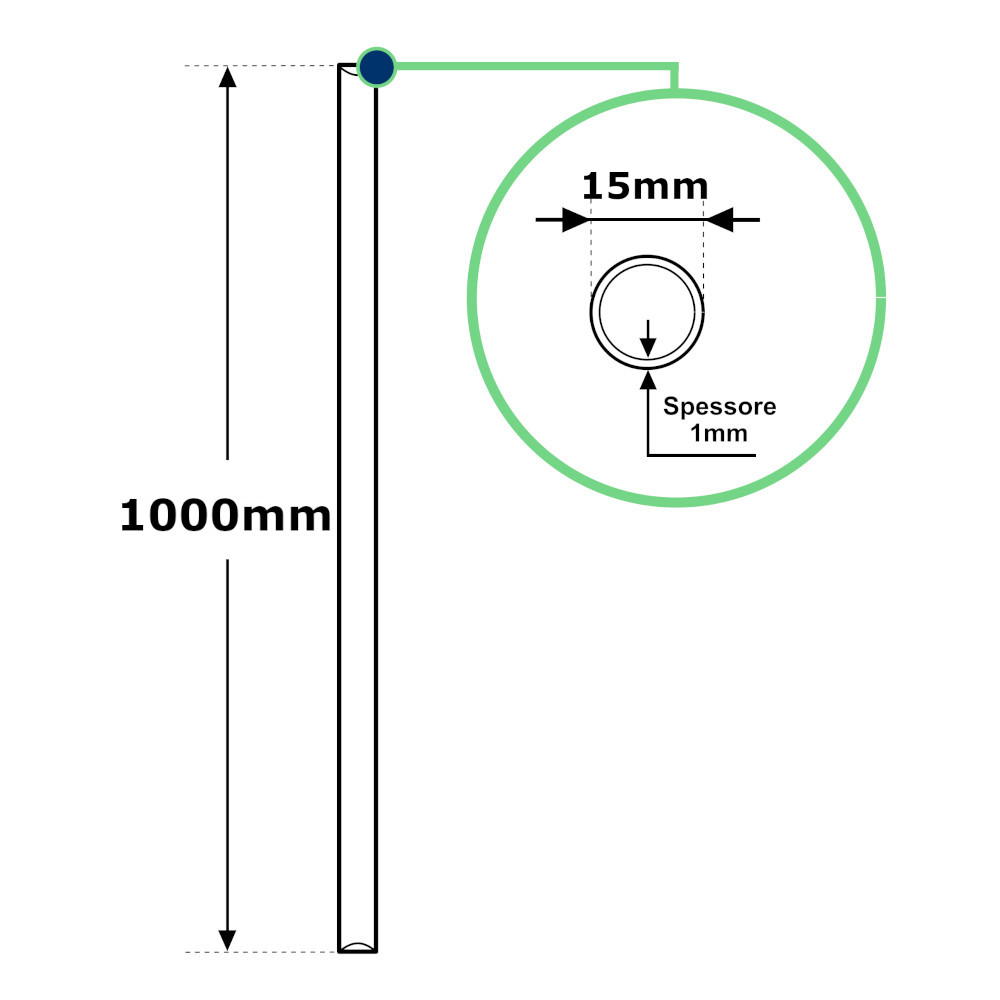 Tubo barra In Rame 1 Metro Ø15x1mm Wieland Tubo In Rame Wieland 1 Metro Ø15x1mm Misure