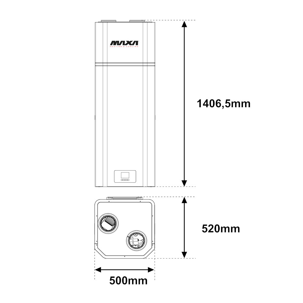 Scaldacqua a PDC R290 Maxa CALIDO 105 Litri Scaldacqua a PDC R290 Maxa CALIDO 105 Litri - immagine 2