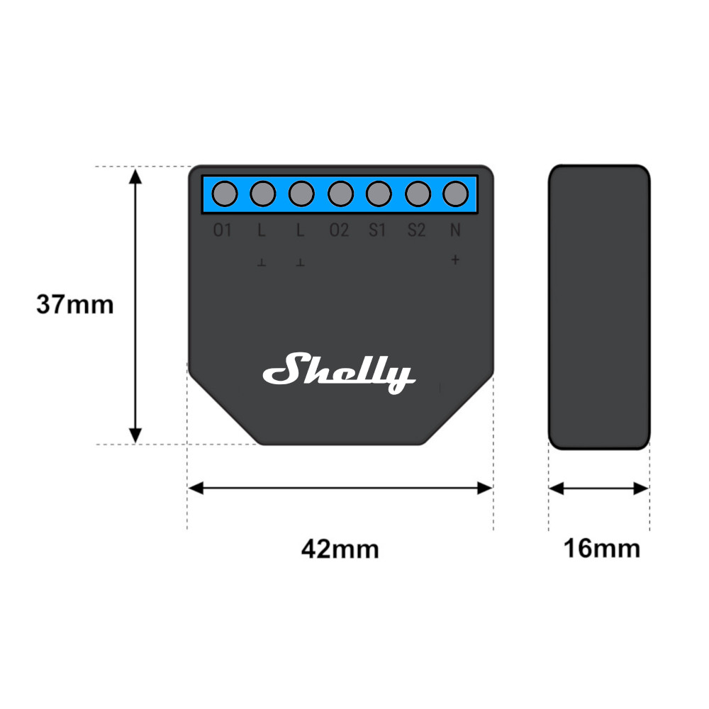 Shelly Plus 2PM + Shelly Blu Button Blu Shelly Plus 2PM + Shelly Blu Button Blu - immagine 3