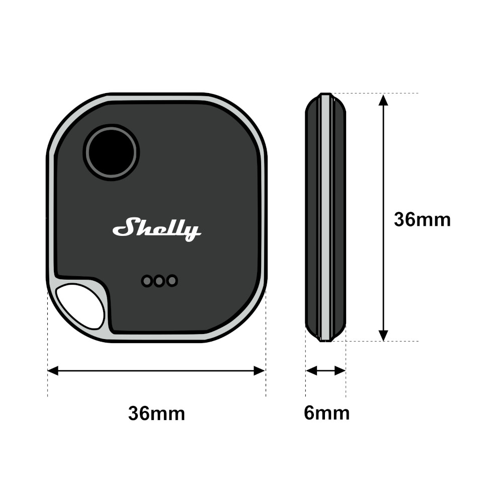 Shelly Plus 2PM + Shelly Blu Button Nero Shelly Plus 2PM + Shelly Blu Button Nero - immagine 2