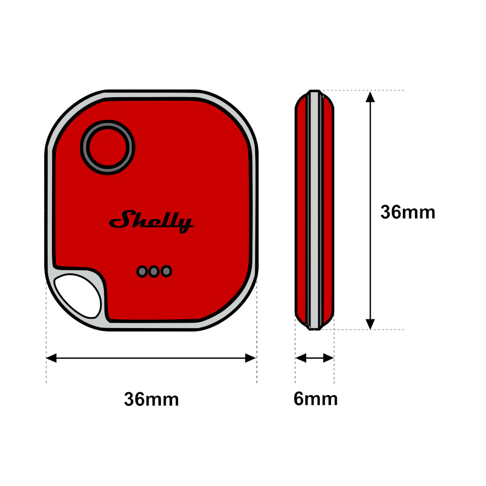 Shelly Plus 2PM + Shelly Blu Button Rosso Shelly Plus 2PM + Shelly Blu Button Rosso - immagine 2